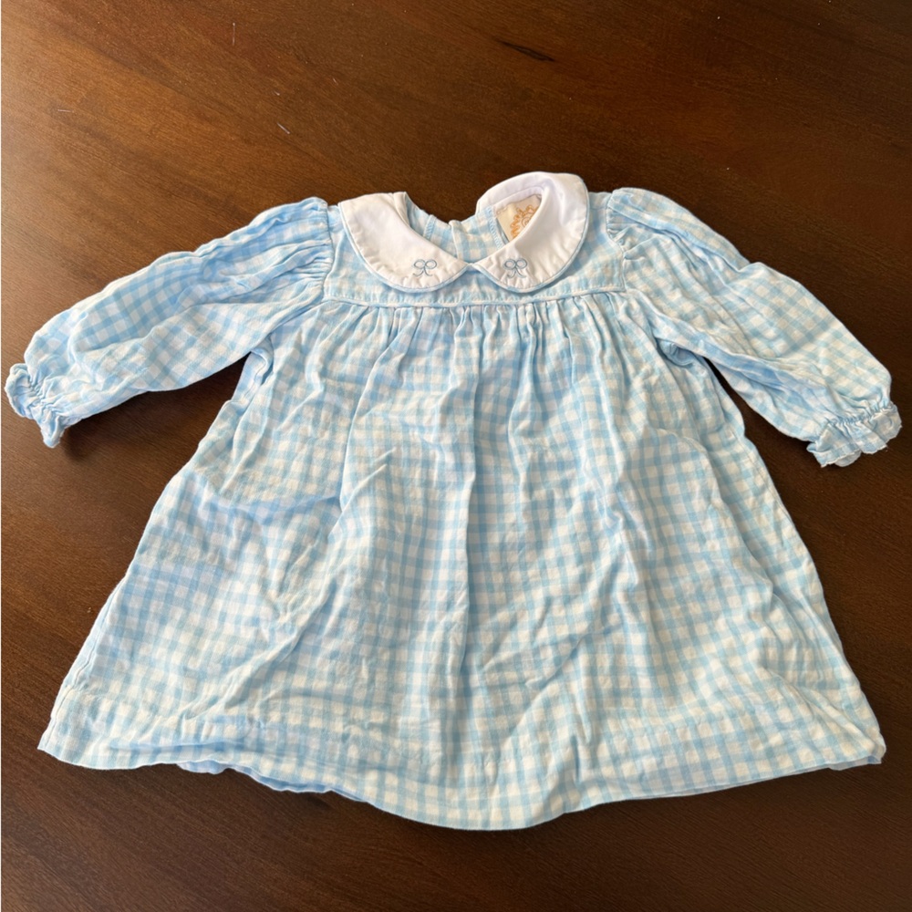 The Beaufort Bonnet Company Blue and White Gingham Dress